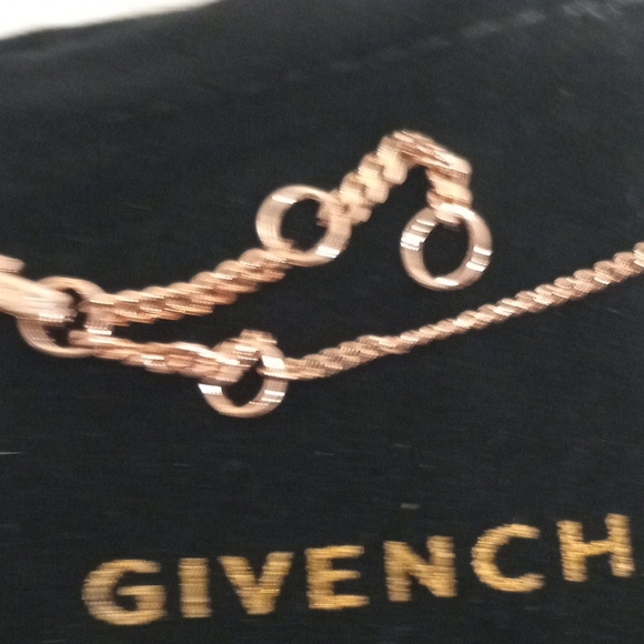 Givenchy Gold Necklace with Red Teardrop Pendant - Picture 5 of 12